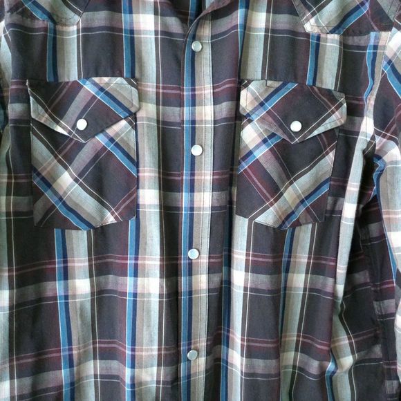 High Noon pearl snap shirt large used  but in good shape as is buyer pays shippi - Picture 5 of 12